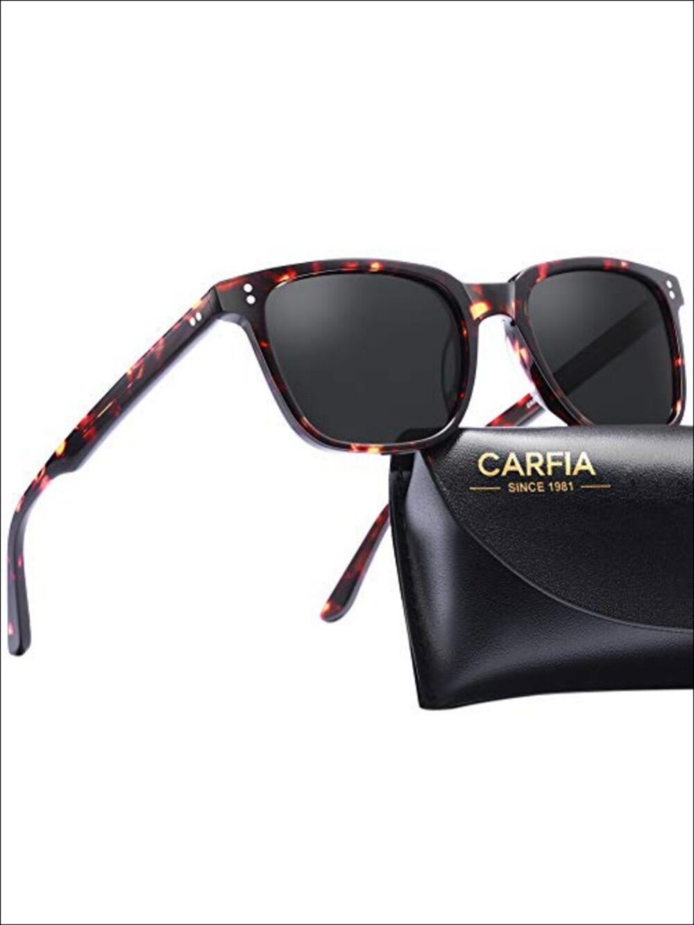 Acetate Polarized Sunglasses UV400 Anti-Glare Lightweight Square